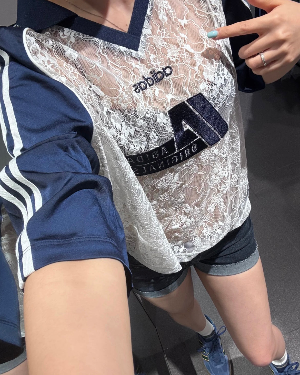 ADIDAS LACE SPORT TEE | 2 COLORS