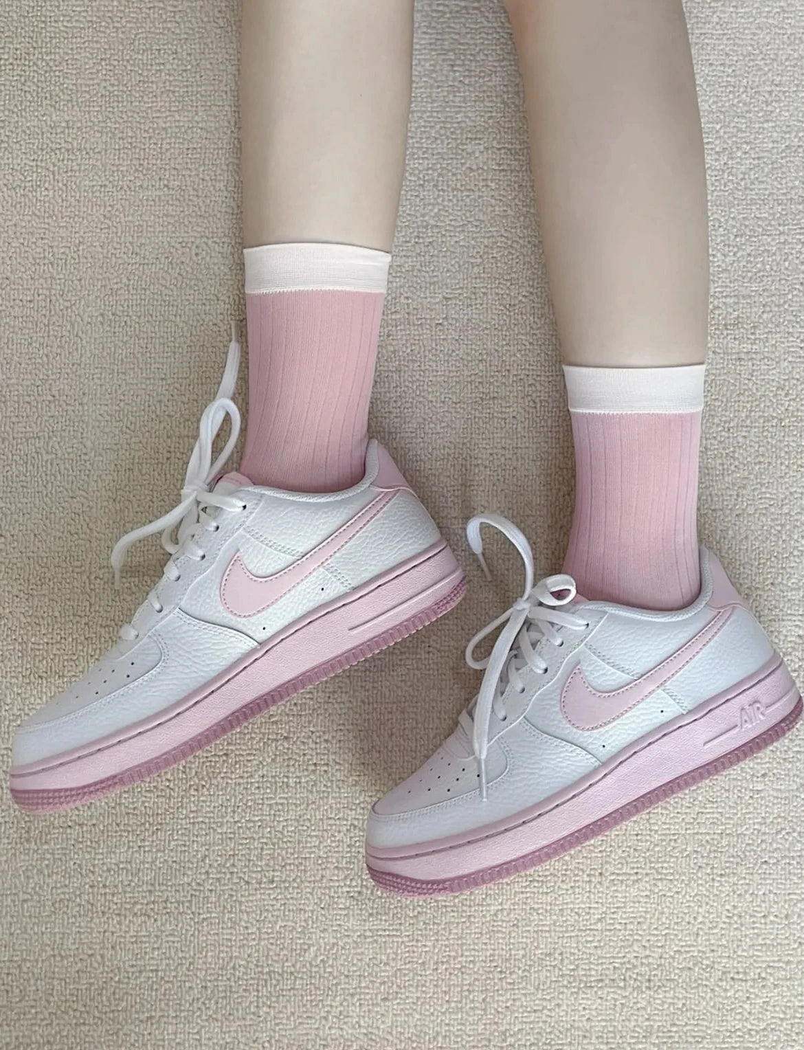 NIKE AIR FORCE 1 GS | WHITE PINK