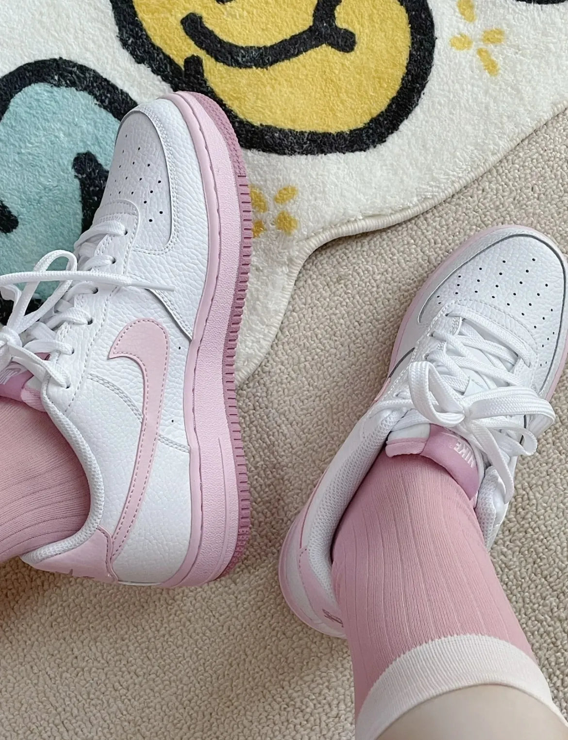 NIKE AIR FORCE 1 GS | WHITE PINK