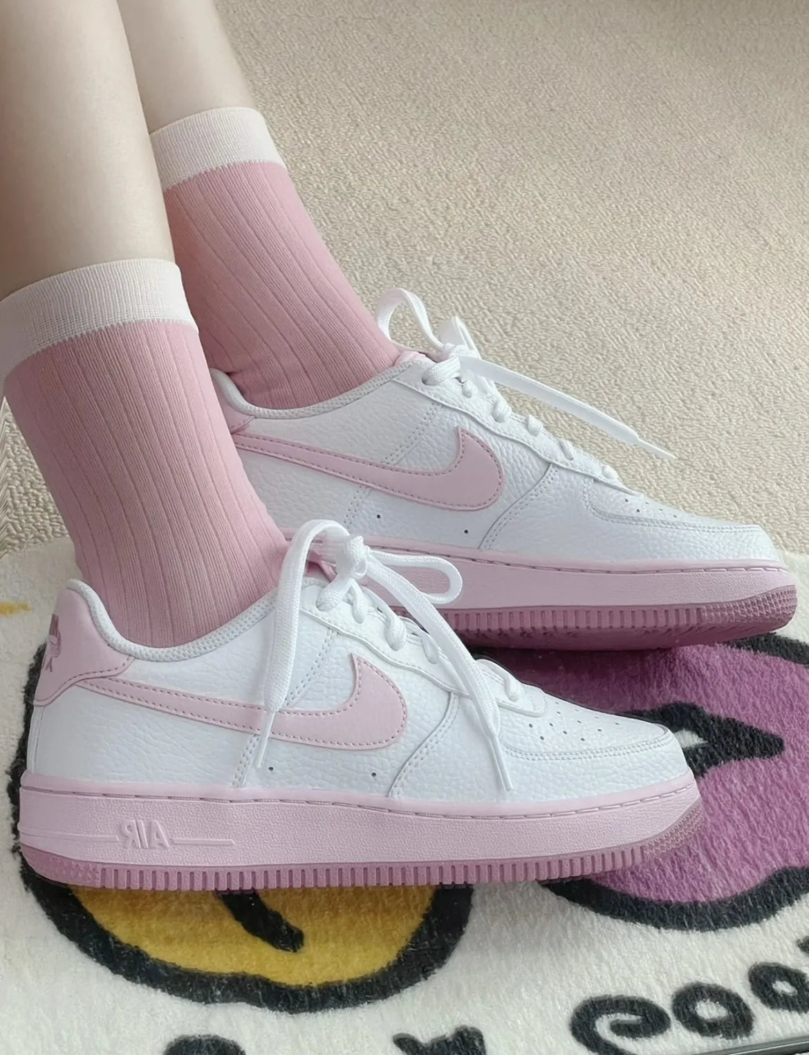 NIKE AIR FORCE 1 GS | WHITE PINK