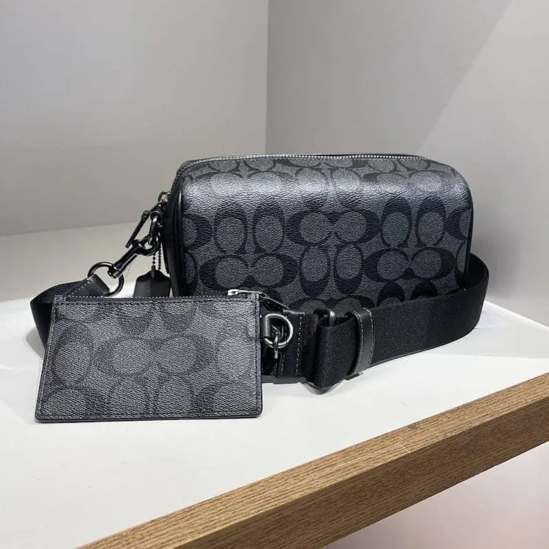 COACH MONOGRAM CROSSBODY BAG WITH WRISTLET SET | 2 COLORS