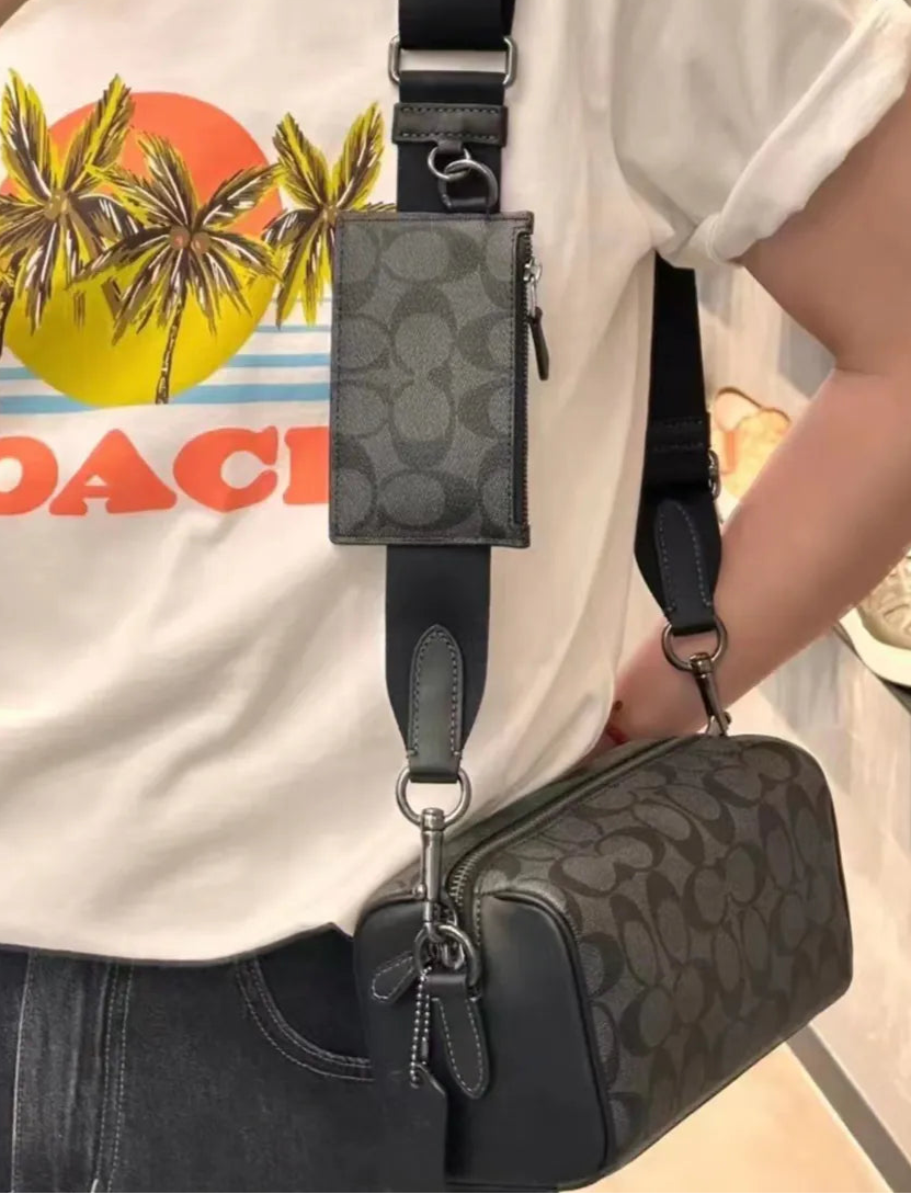 COACH MONOGRAM CROSSBODY BAG WITH WRISTLET SET | 2 COLORS
