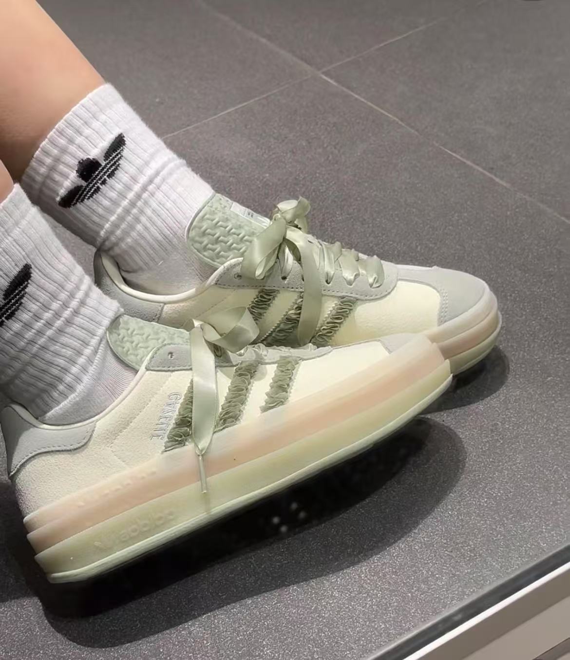 ADIDAS OG GAZELLE BOLD | GREEN LACE