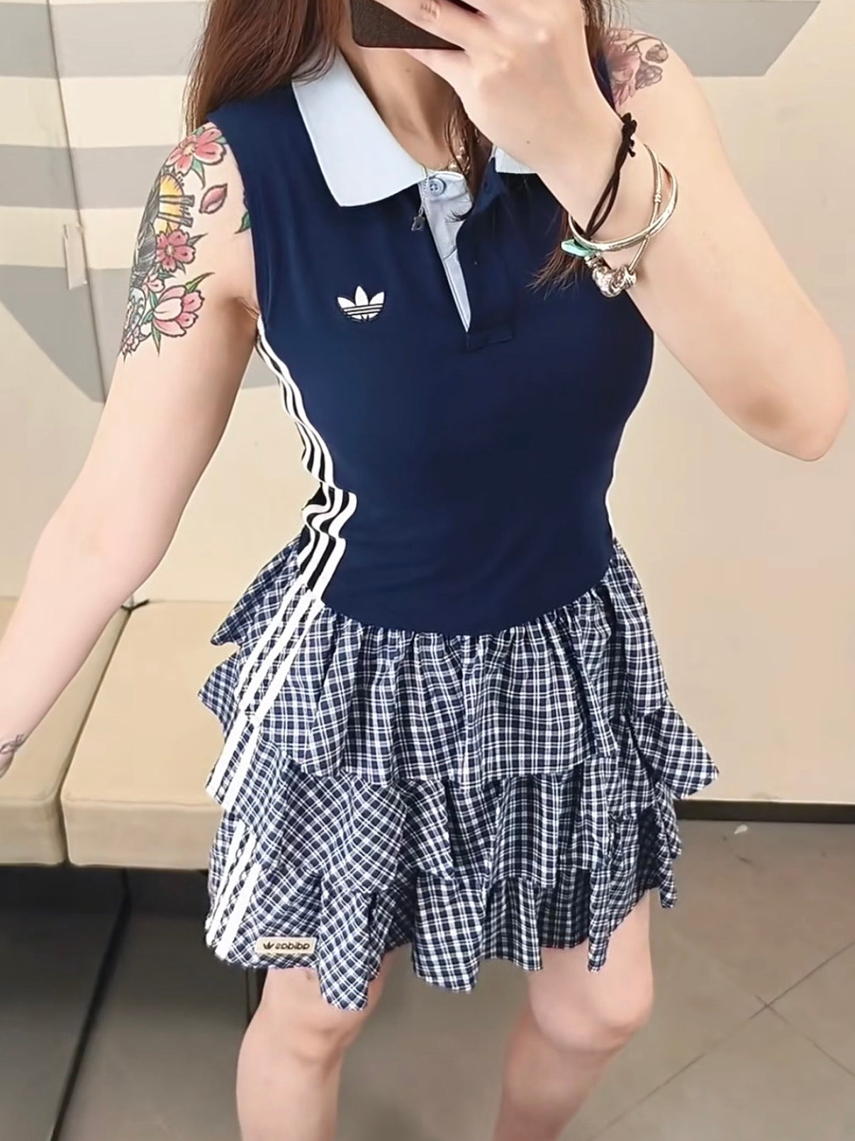 ADIDAS 格紋短裙 | 2 COLORS