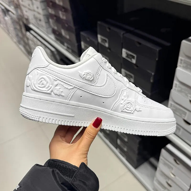NIKE AIR FORCE 1 | EMBOSSED WHITE ROSE