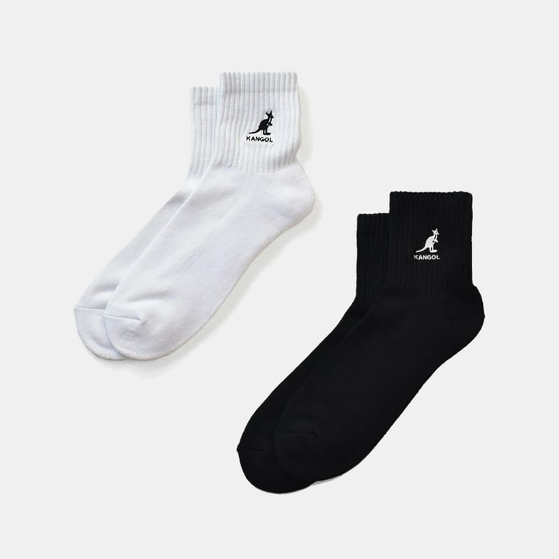 KANGOL SOCKS 23-25CM | WHITE 3 PAIR
