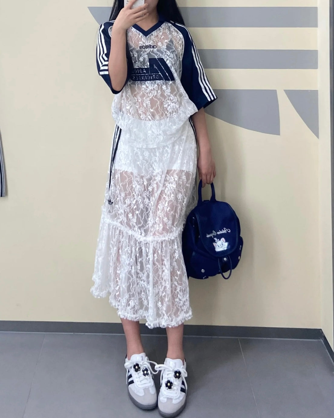 ADIDAS LACE SPORT TEE | 2 COLORS