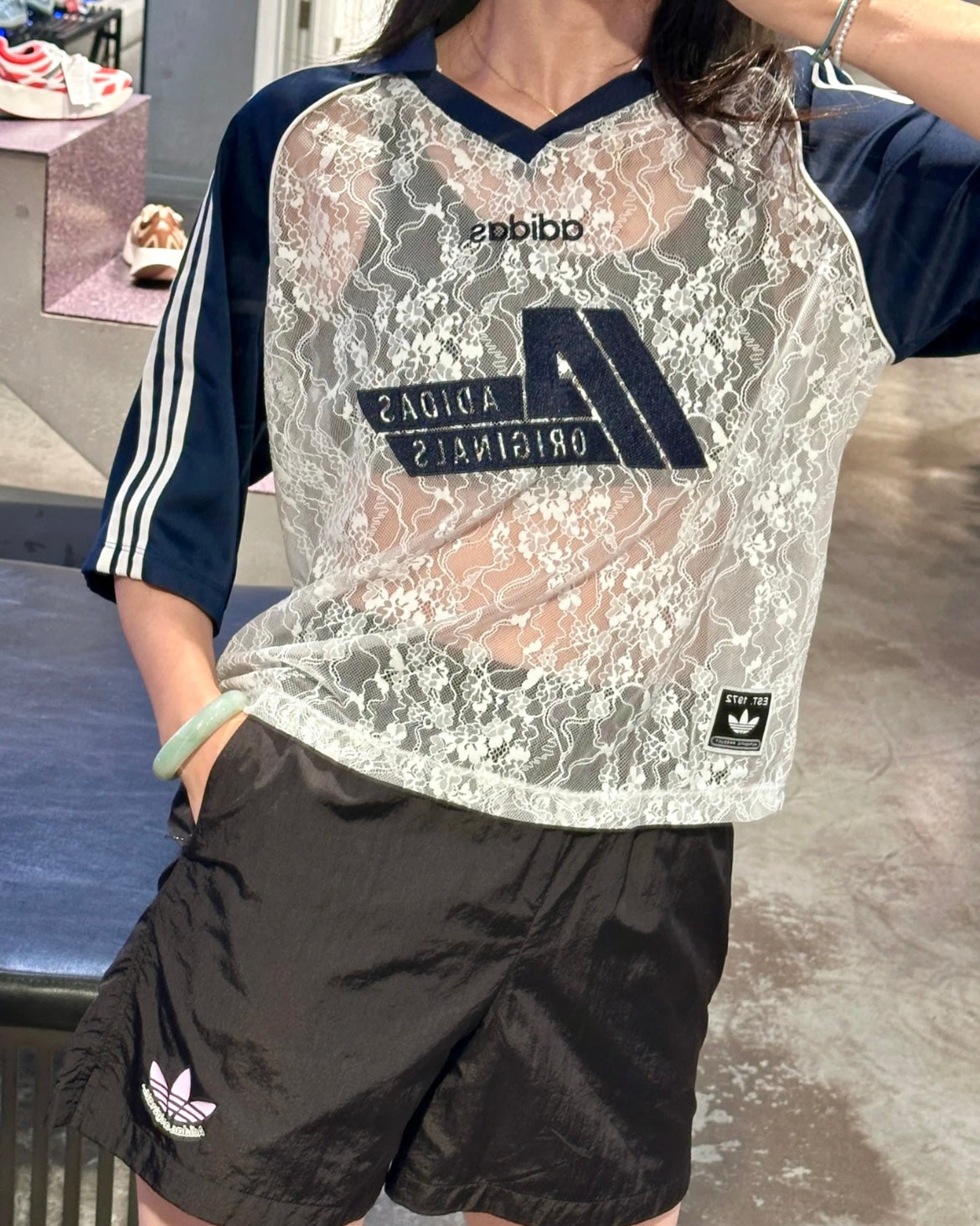 ADIDAS LACE SPORT TEE | 2 COLORS