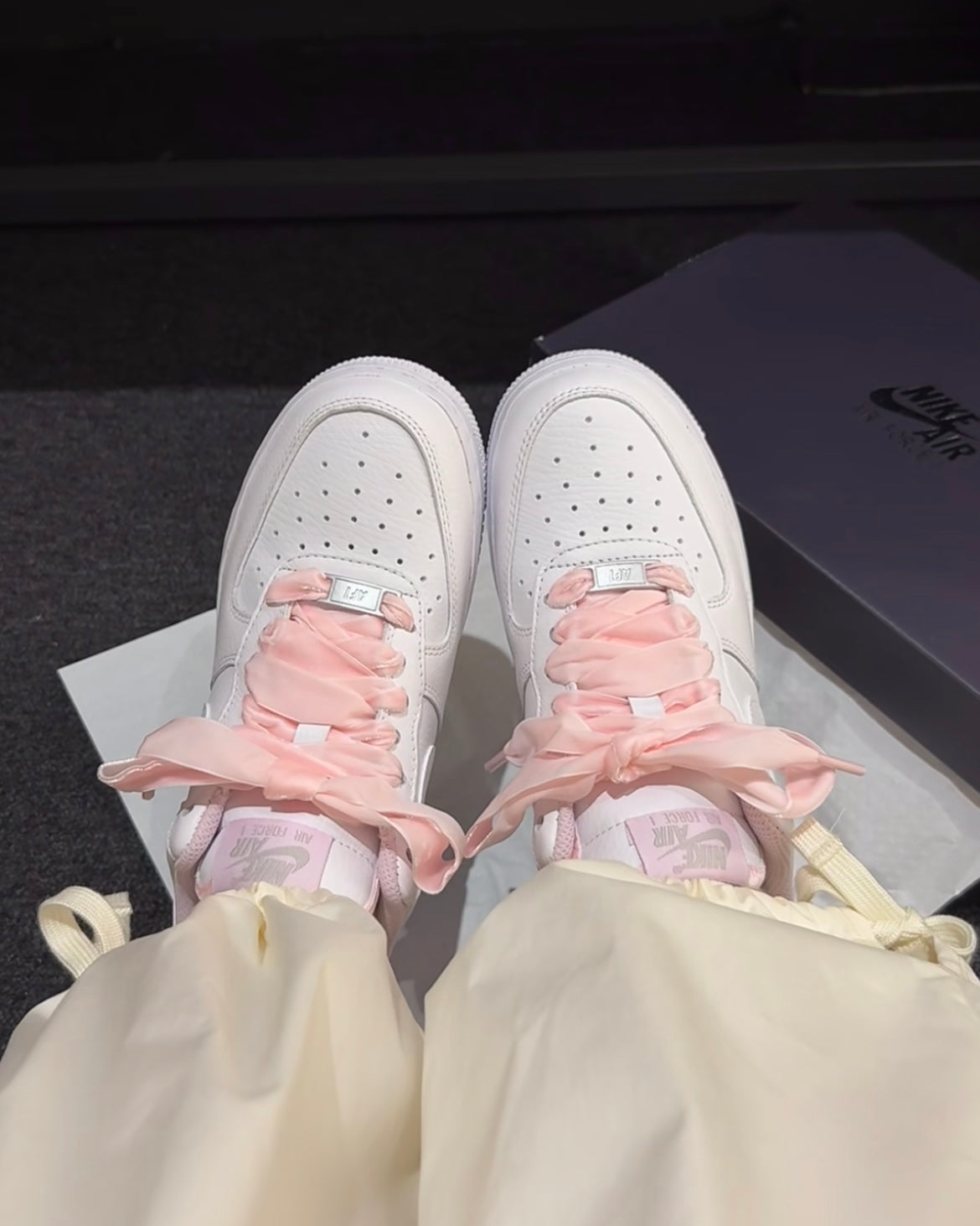NIKE AIR FORCE 1 PINK LACE | PINK WHITE