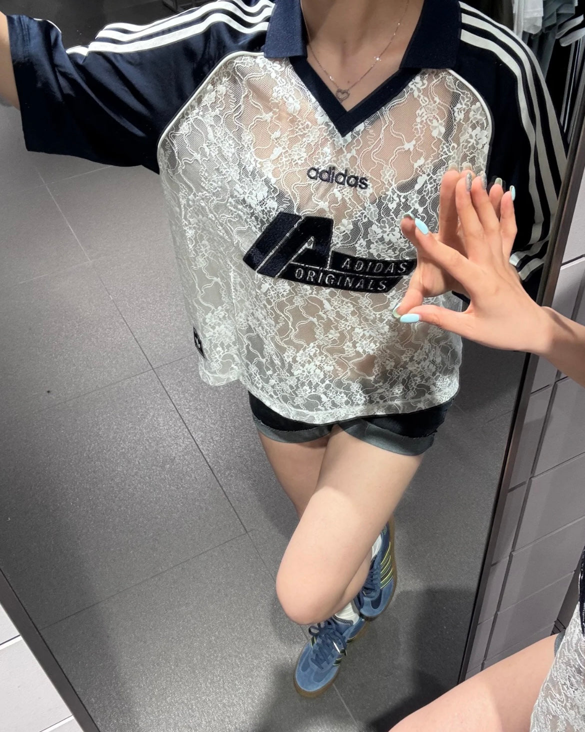 ADIDAS LACE SPORT TEE | 2 COLORS