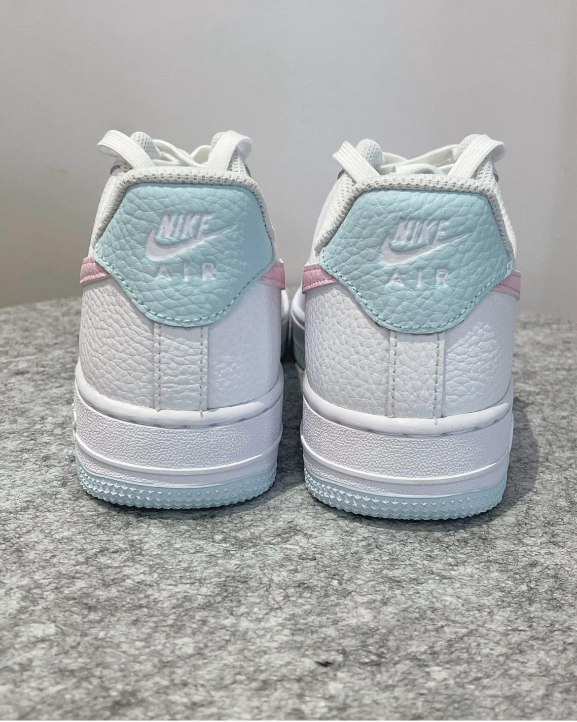 NIKE AIR FORCE 1 MINI SWOOSH | WHITE PINK BLUE