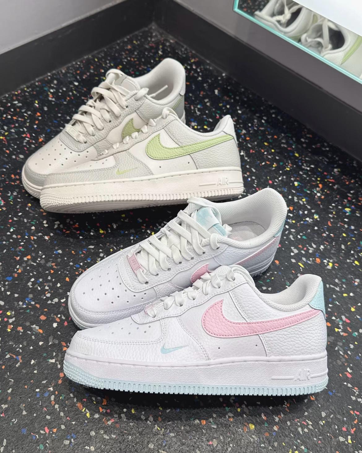 NIKE AIR FORCE 1 MINI SWOOSH | WHITE PINK BLUE