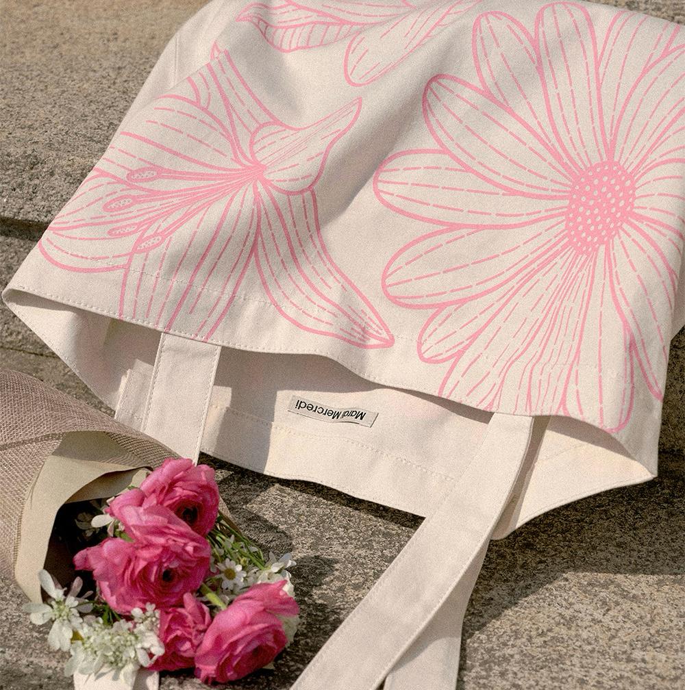 MARDI MERCREDI 2WAY FLOWER TOTEBAG | 7 COLORS