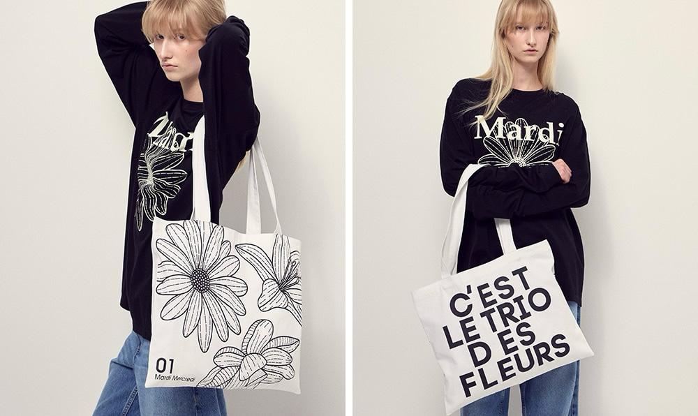 MARDI MERCREDI 2WAY FLOWER TOTEBAG | 7 COLORS