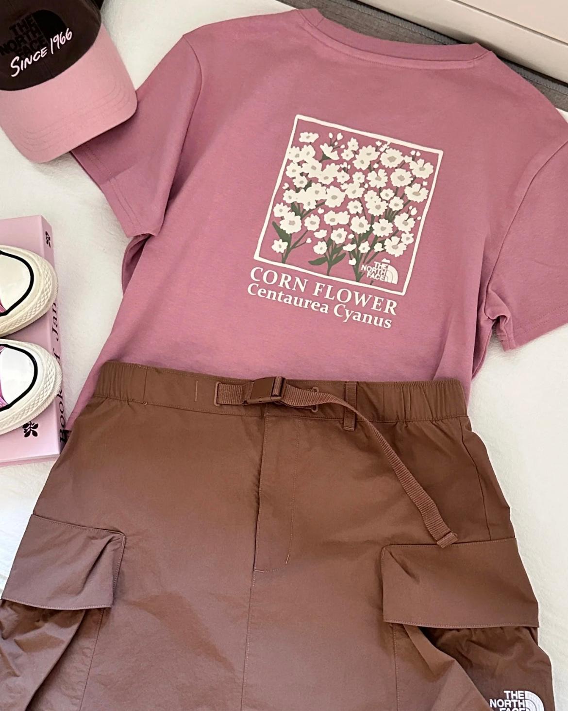 THE NORTH FACE CROP FLOWER TEE | 5 COLORS