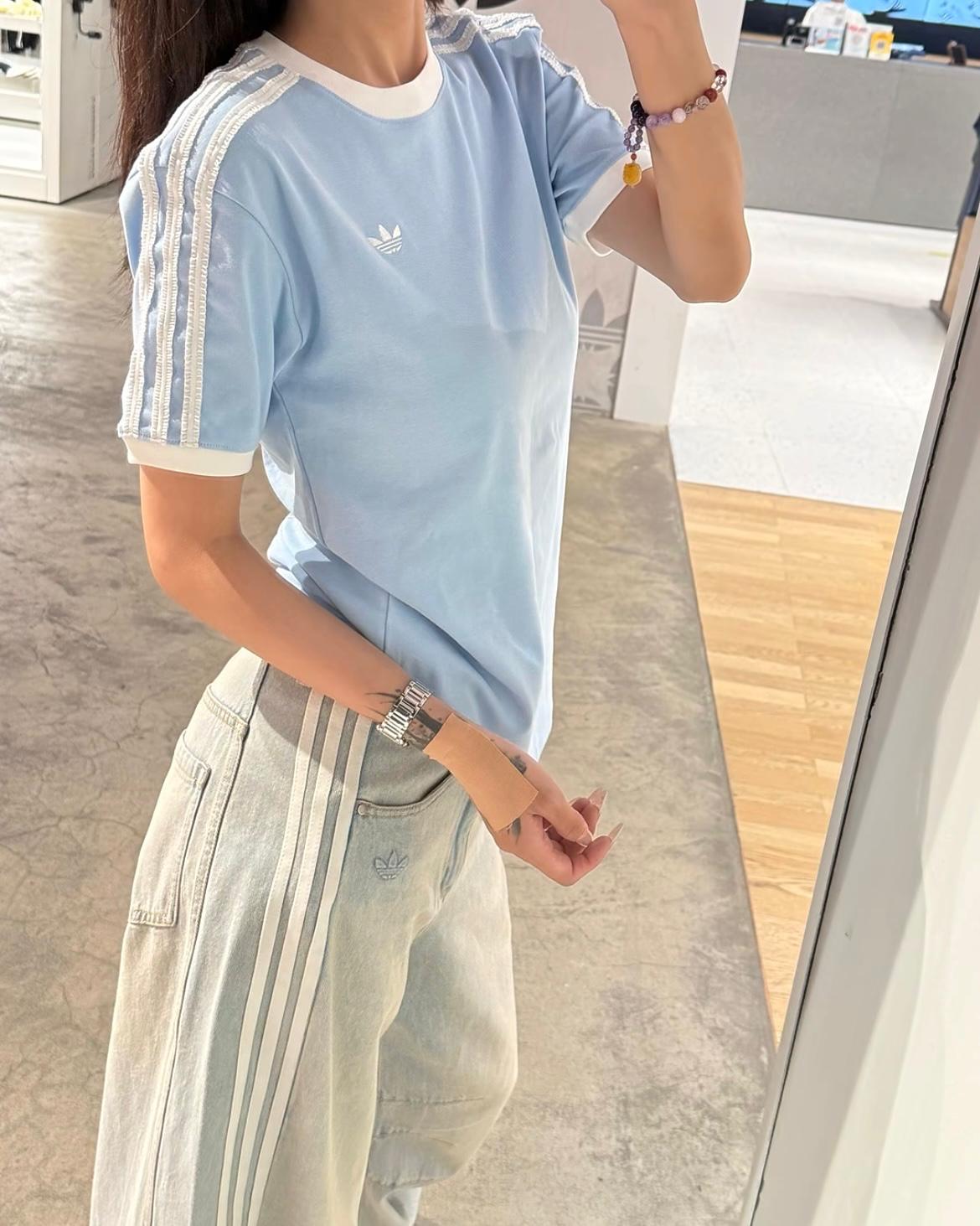 ADIDAS LACE 3 STRIPE TEE | 3 COLORS