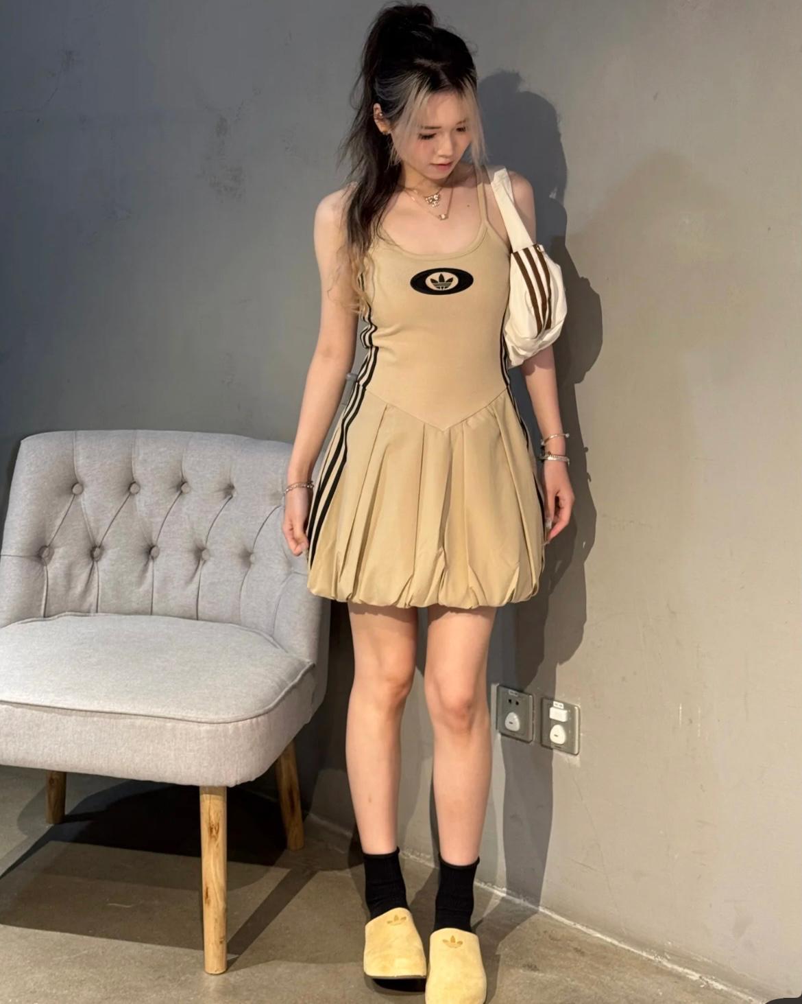 ADIDAS ONE PIECE 吊帶泡泡裙 | 2 COLORS