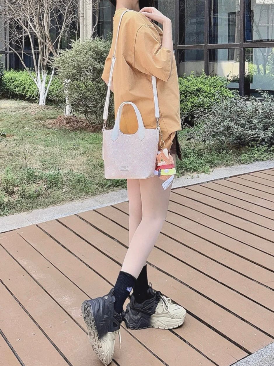 KAPPA MONOGRAM BUCKET BAG | BEIGE PINK