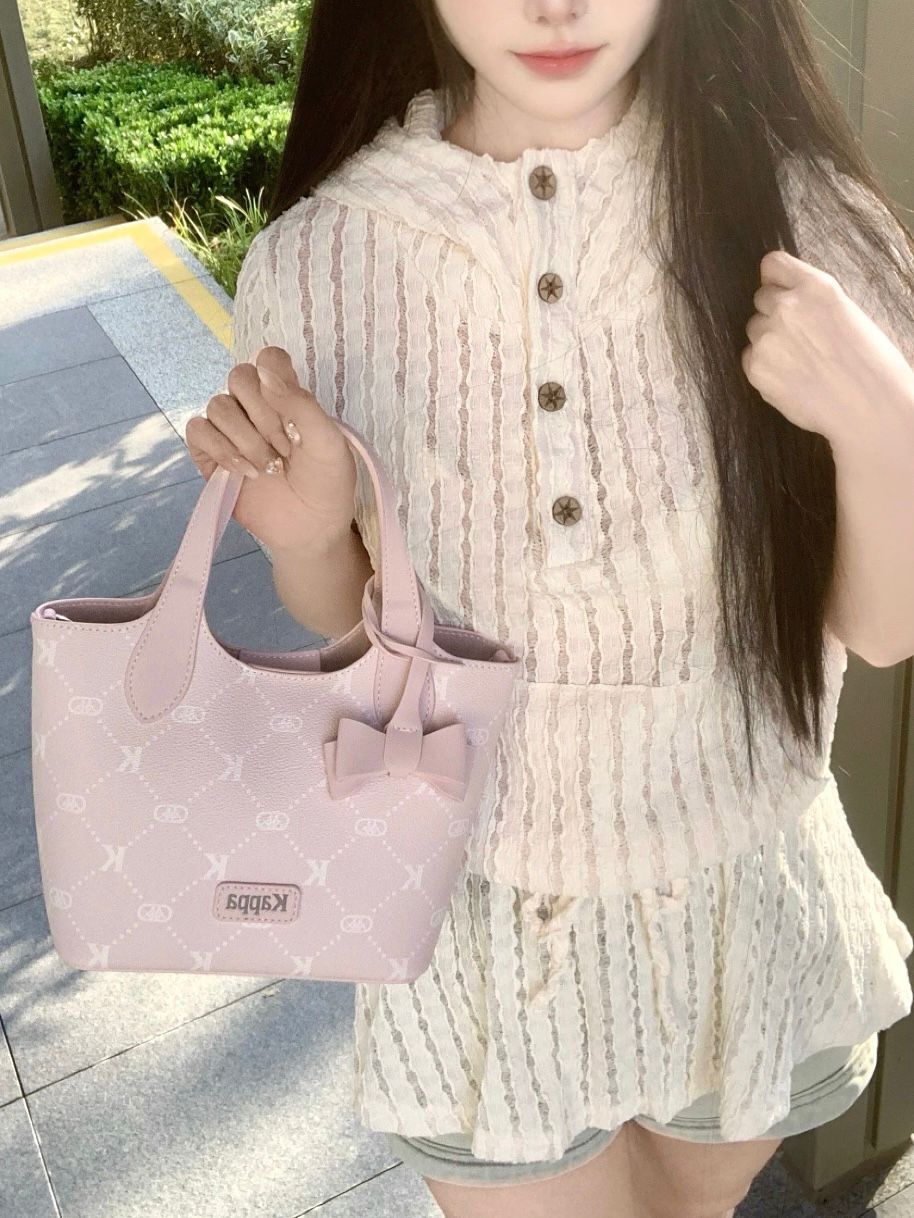 KAPPA MONOGRAM BUCKET BAG | PINK