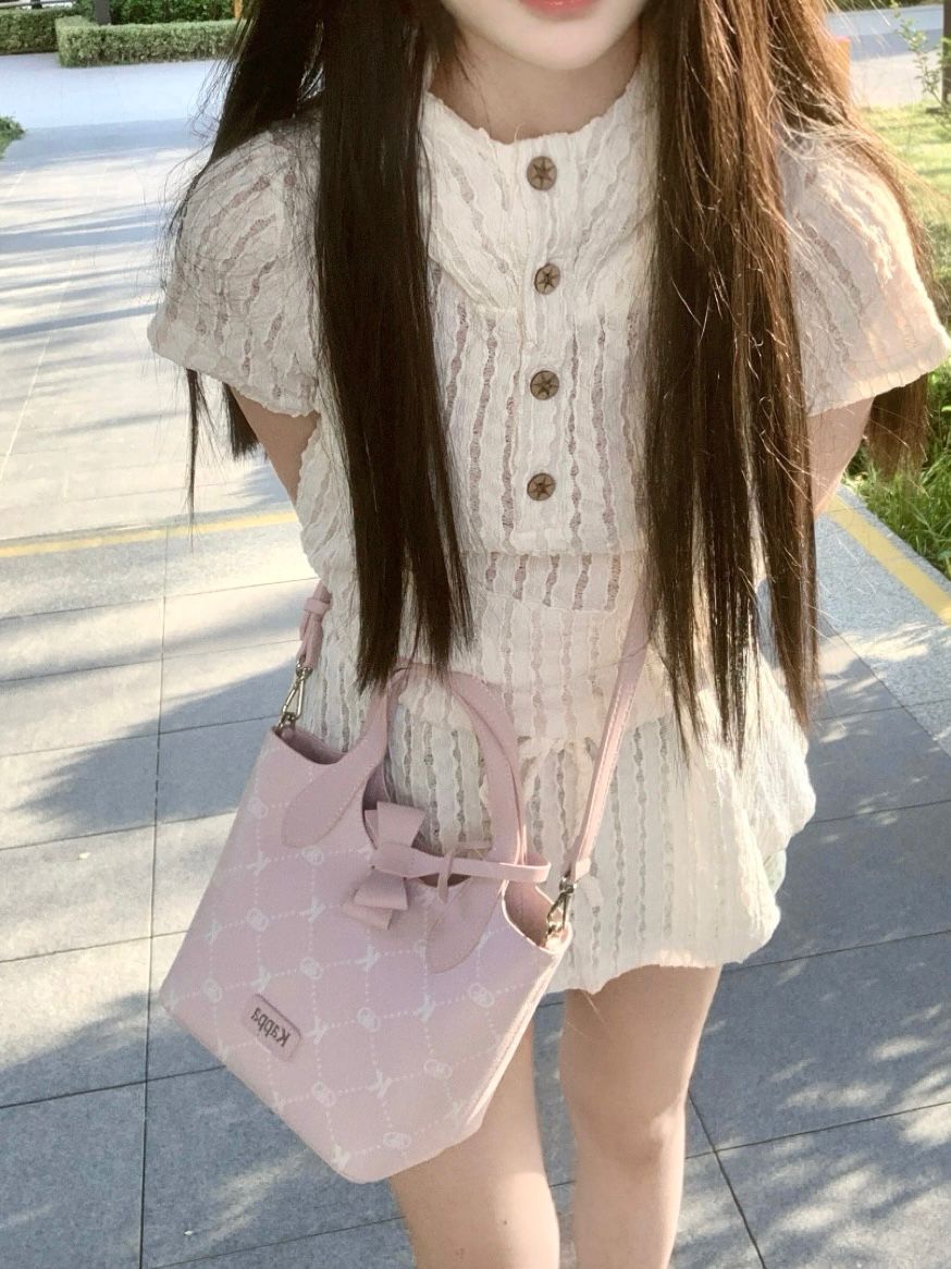 KAPPA MONOGRAM BUCKET BAG | PINK