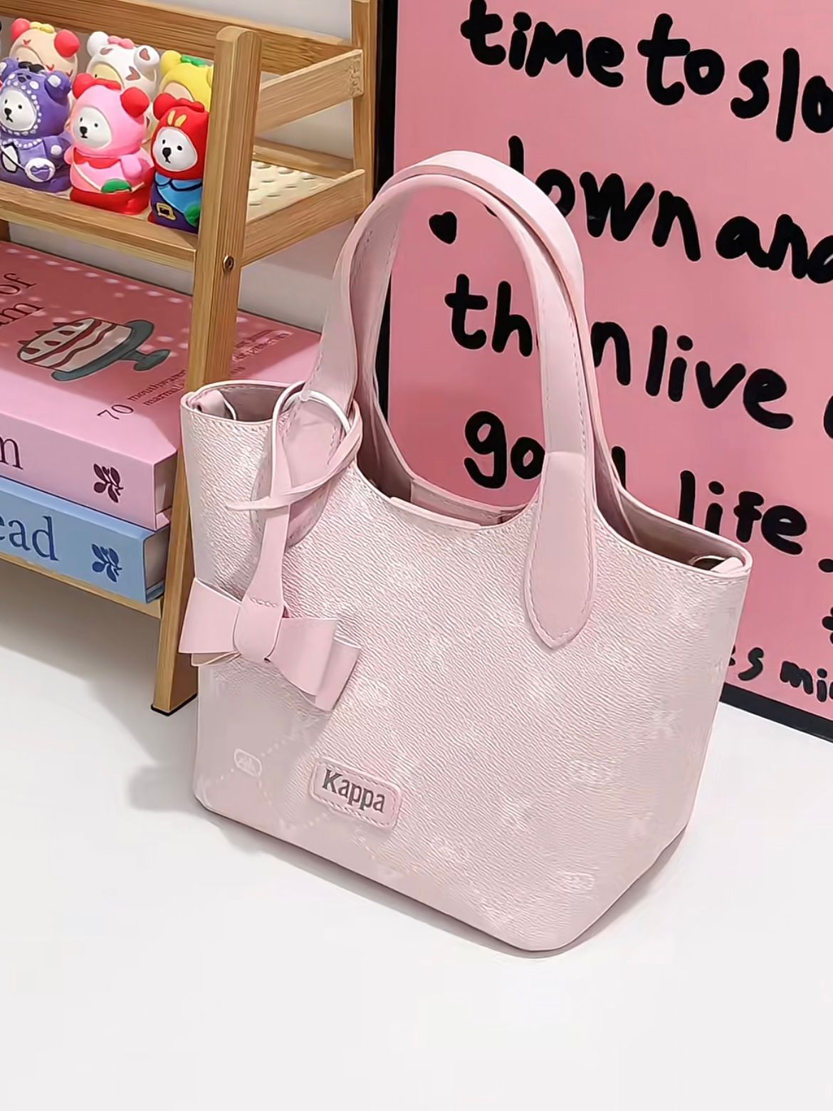 KAPPA MONOGRAM BUCKET BAG | PINK