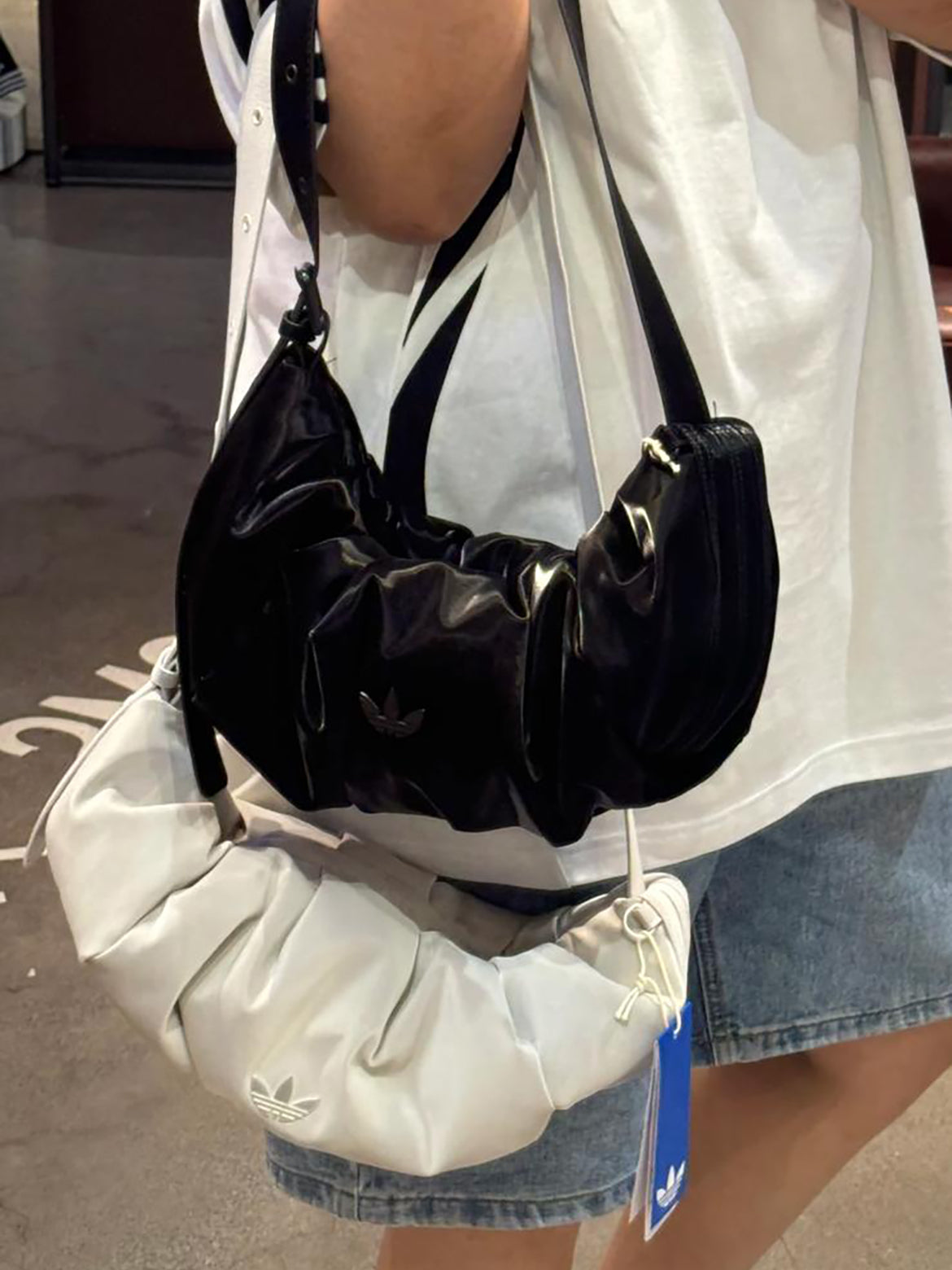ADIDAS 3WAY SHOULDER BAG ( 餃子雲朵 ) 仿皮款 | 2 COLORS