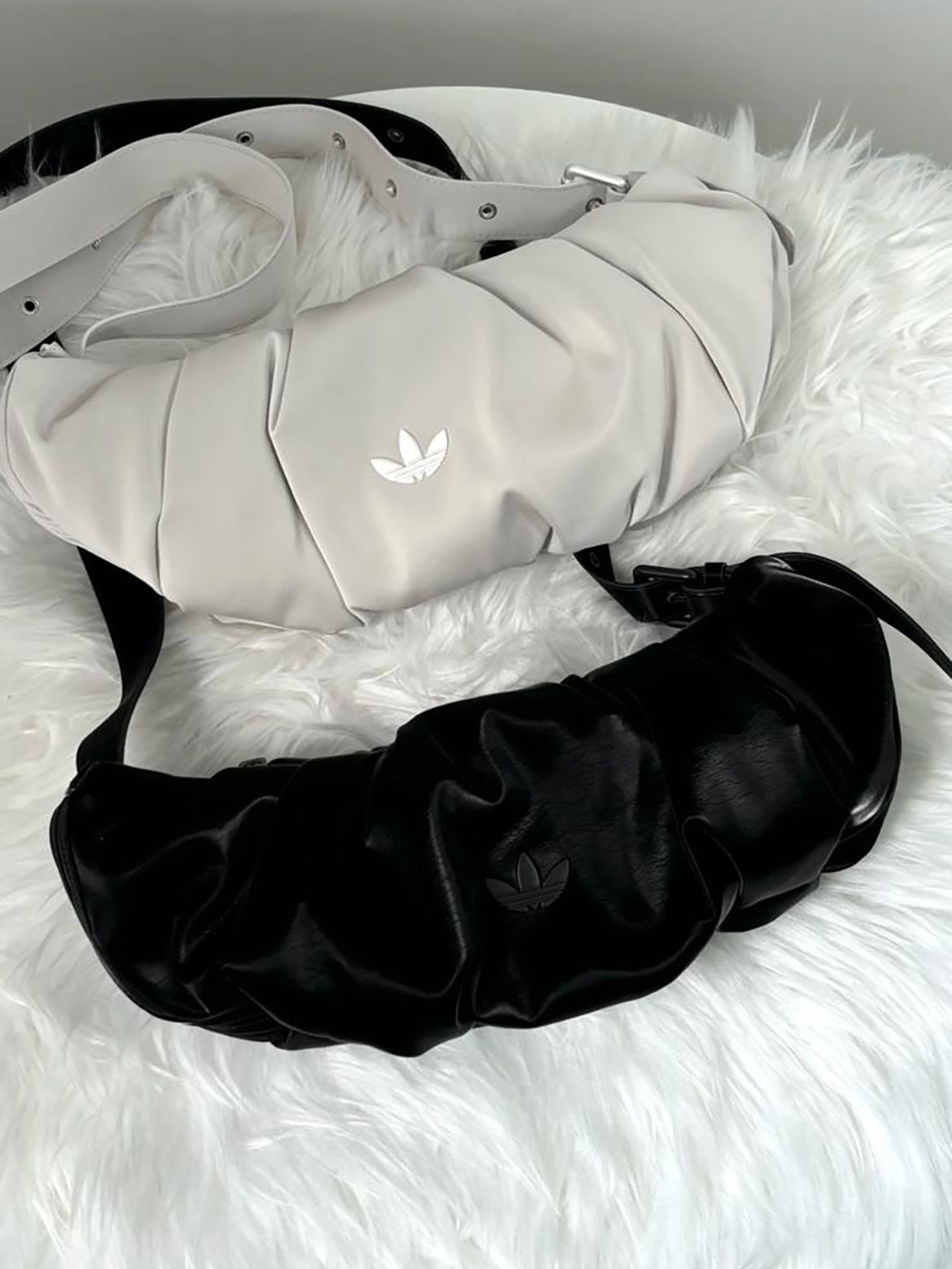 ADIDAS 3WAY SHOULDER BAG ( 餃子雲朵 ) 仿皮款 | 2 COLORS