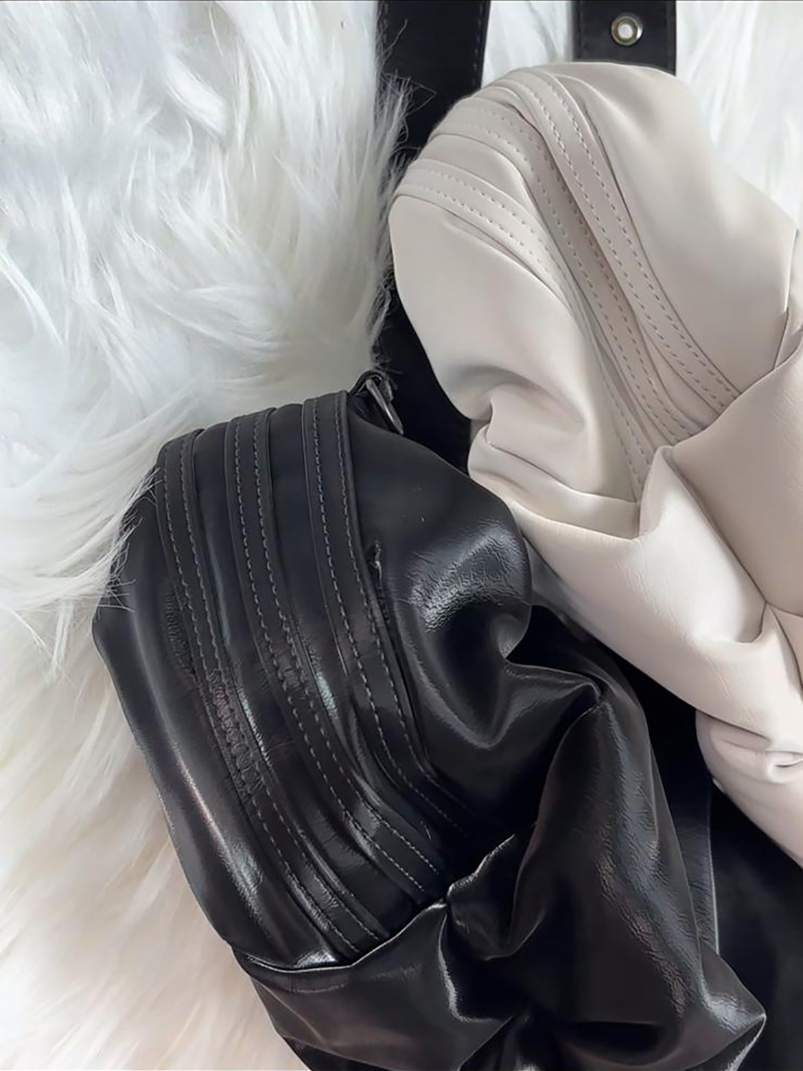 ADIDAS 3WAY SHOULDER BAG ( 餃子雲朵 ) 仿皮款 | 2 COLORS