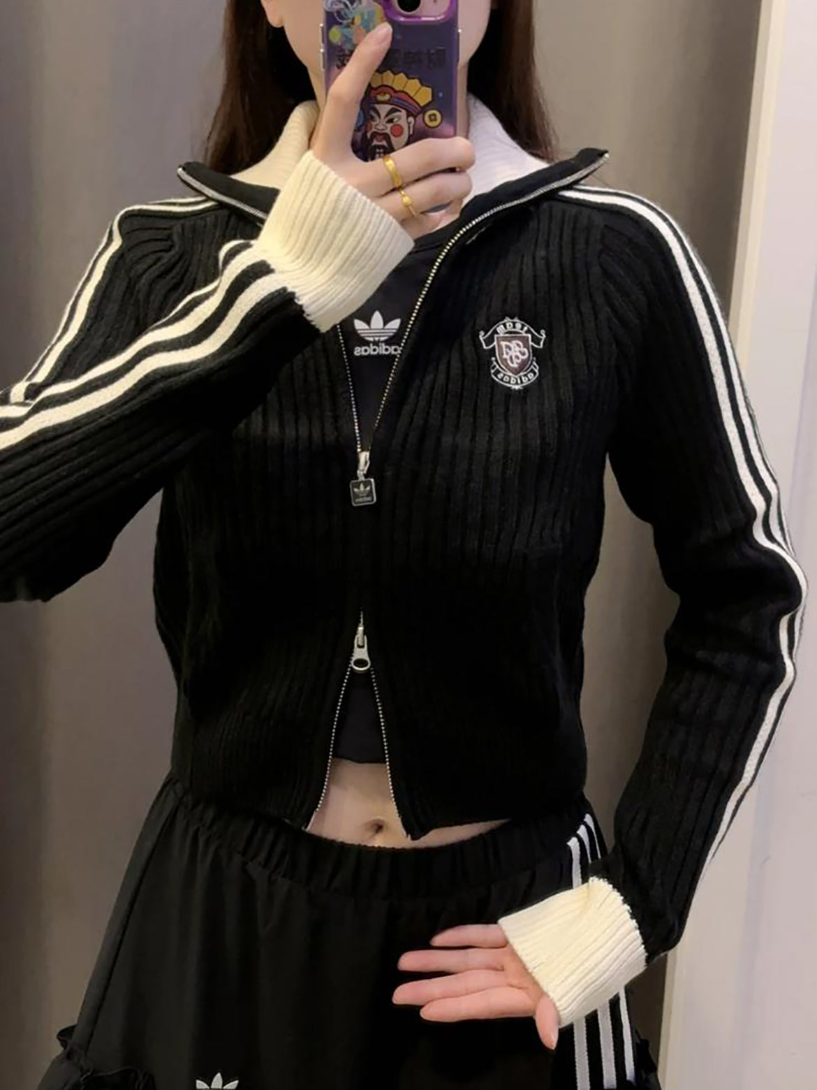 ADIDAS ORIGINALS 2 WAY ZIP KNIT JACKET | 2 COLORS