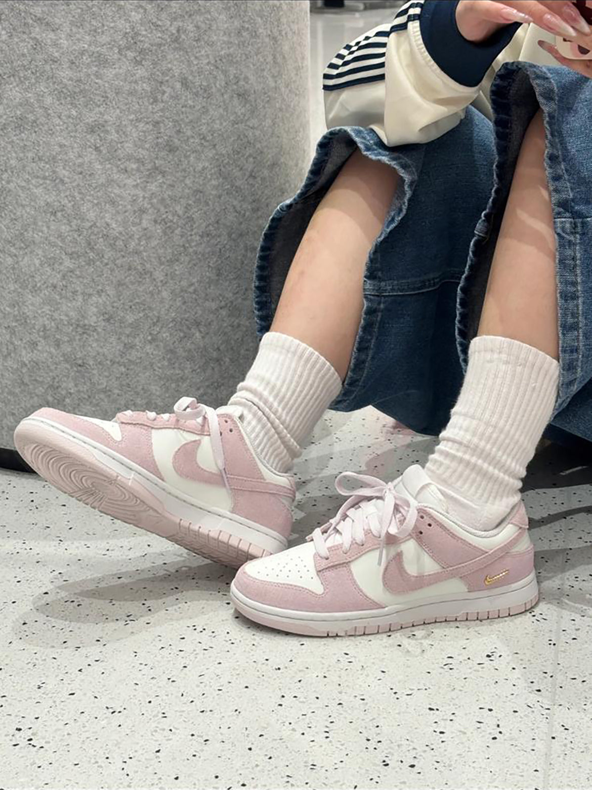 NIKE DUNK LOW | PURPLE PINK MINI SWOOSH