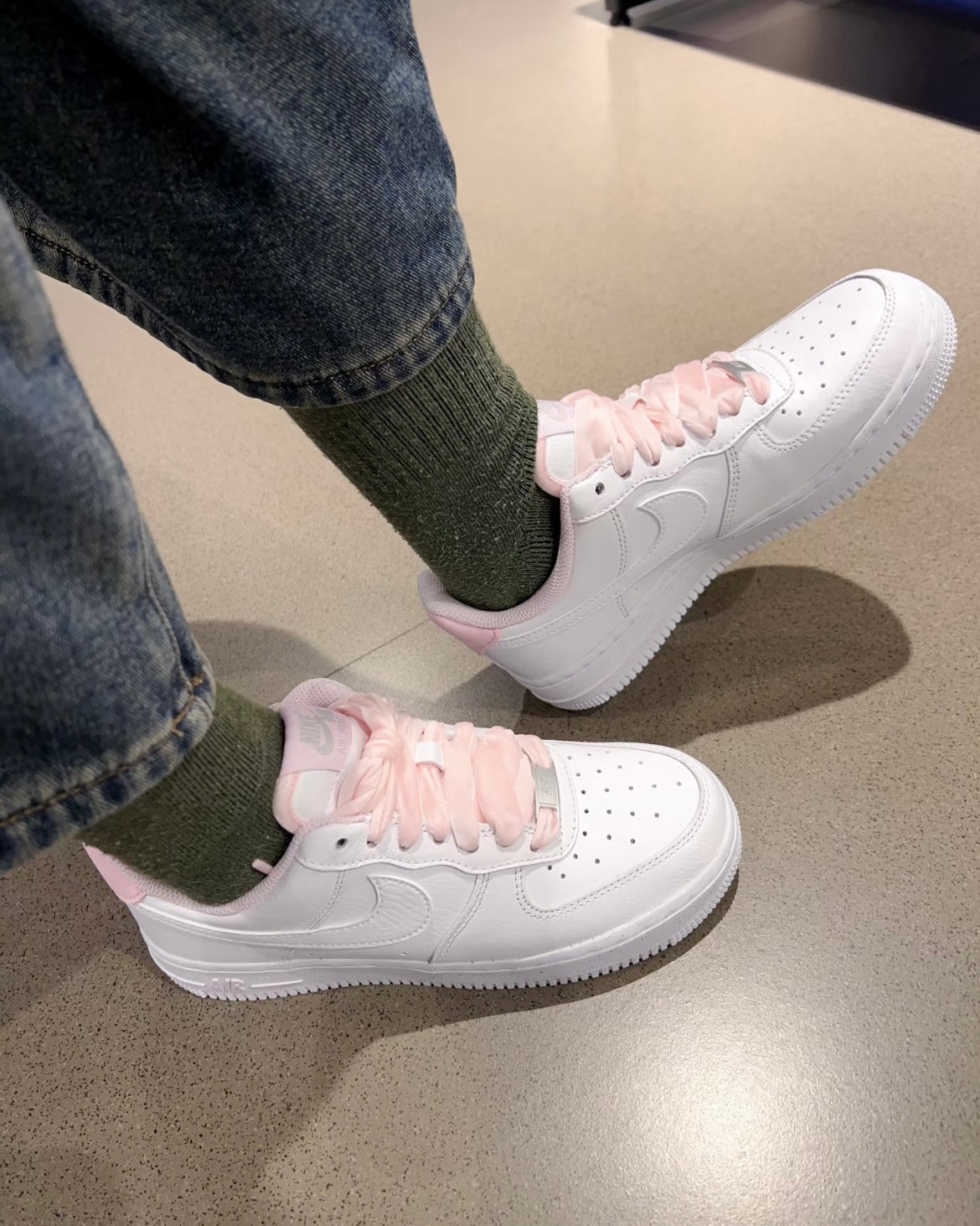 NIKE AIR FORCE 1 PINK LACE | PINK WHITE