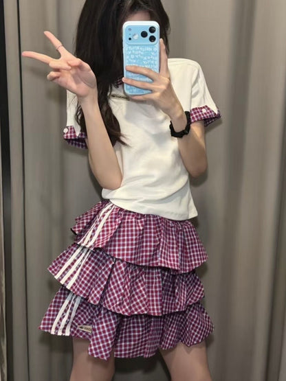 ADIDAS 格紋短裙 | 2 COLORS