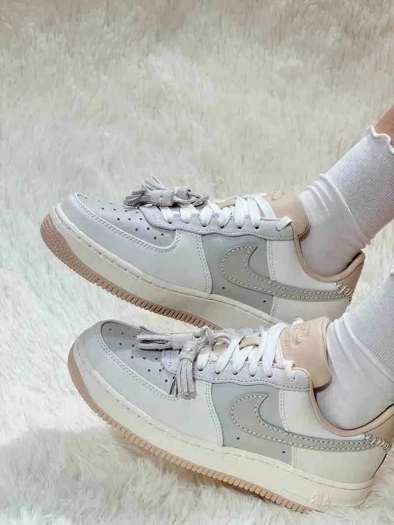 NIKE AIR FORCE 1 | GREY MILKTEA ( 流蘇設計 )