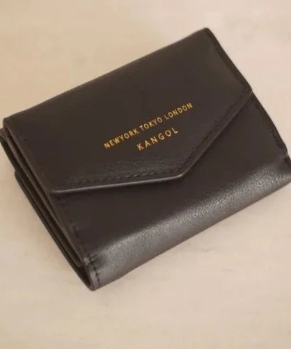 KANGOL PU LEATHER MINI WALLET | 3 COLORS