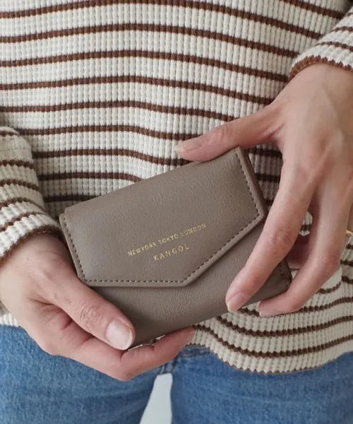KANGOL PU LEATHER MINI WALLET | 3 COLORS