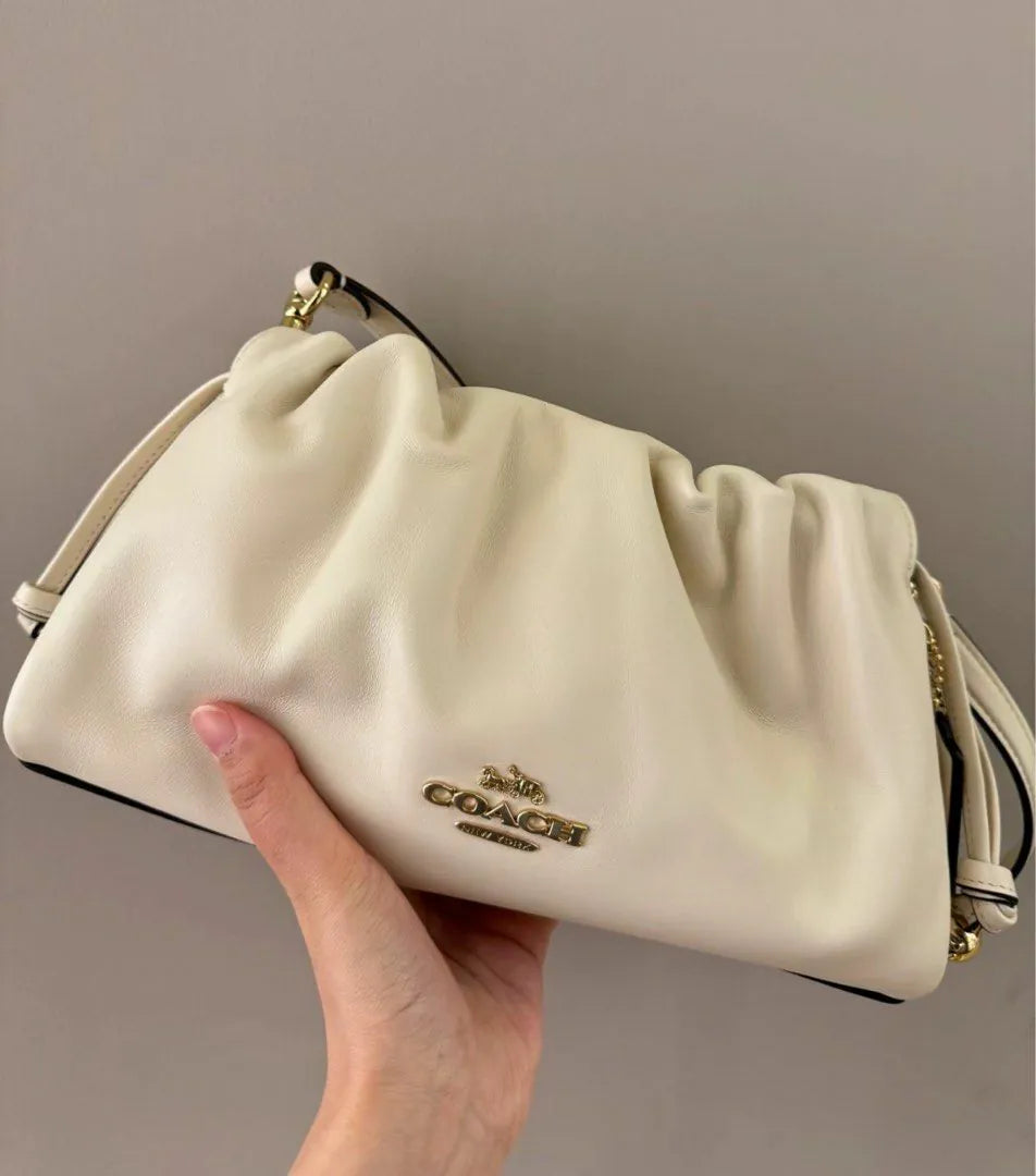 COACH 3WAY PLEATS SHOULDER BAG | 5 COLORS