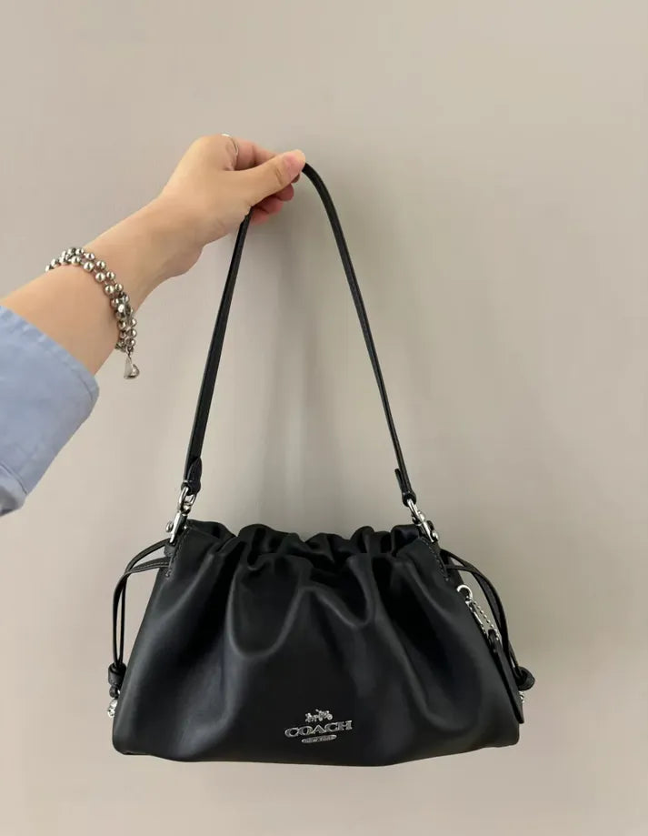 COACH 3WAY PLEATS SHOULDER BAG | 5 COLORS