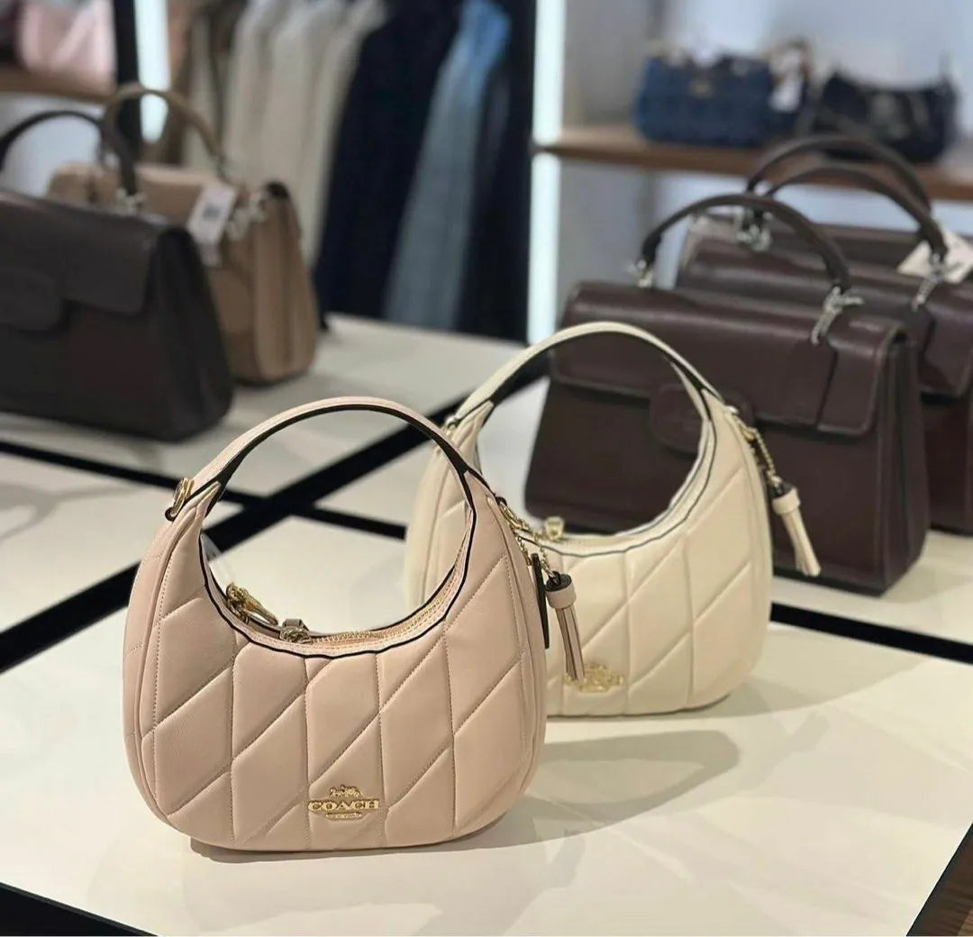 COACH 2WAY QUILTING LEATHER MINI CROSSBODY BAG | 4 COLORS