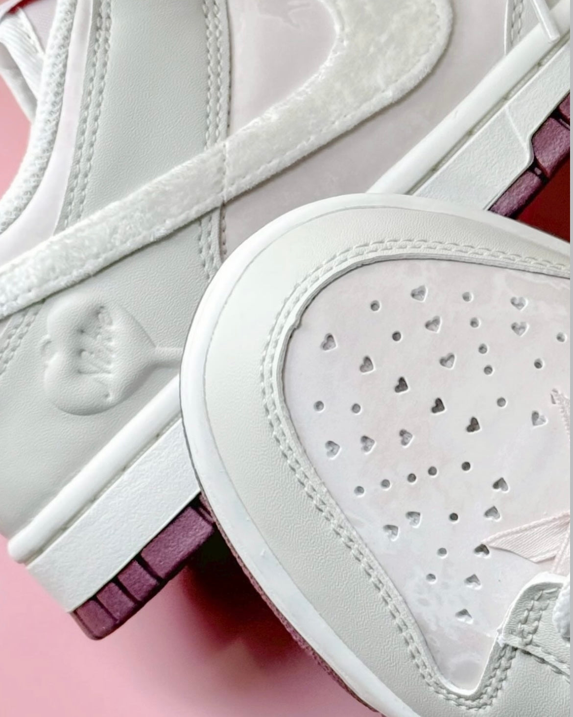NIKE AIR FORCE 1 RIBBON HEART | PINK WHITE