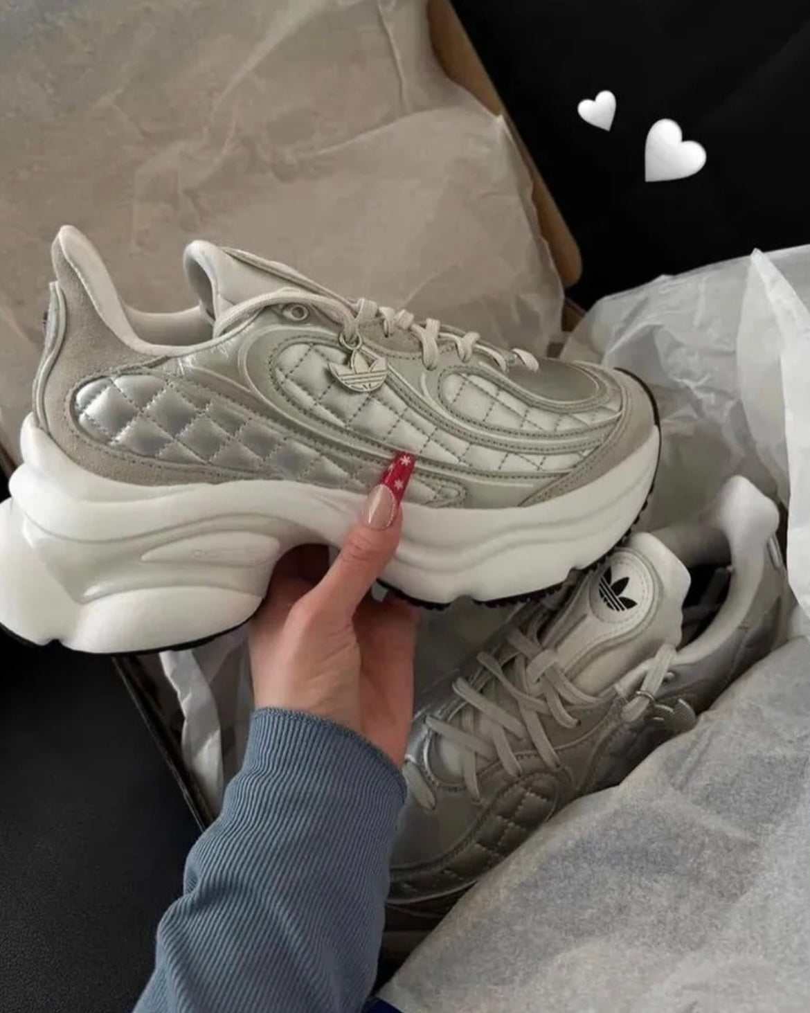 ADIDAS OZVENUZ | SILVER CHECKERED 小香風