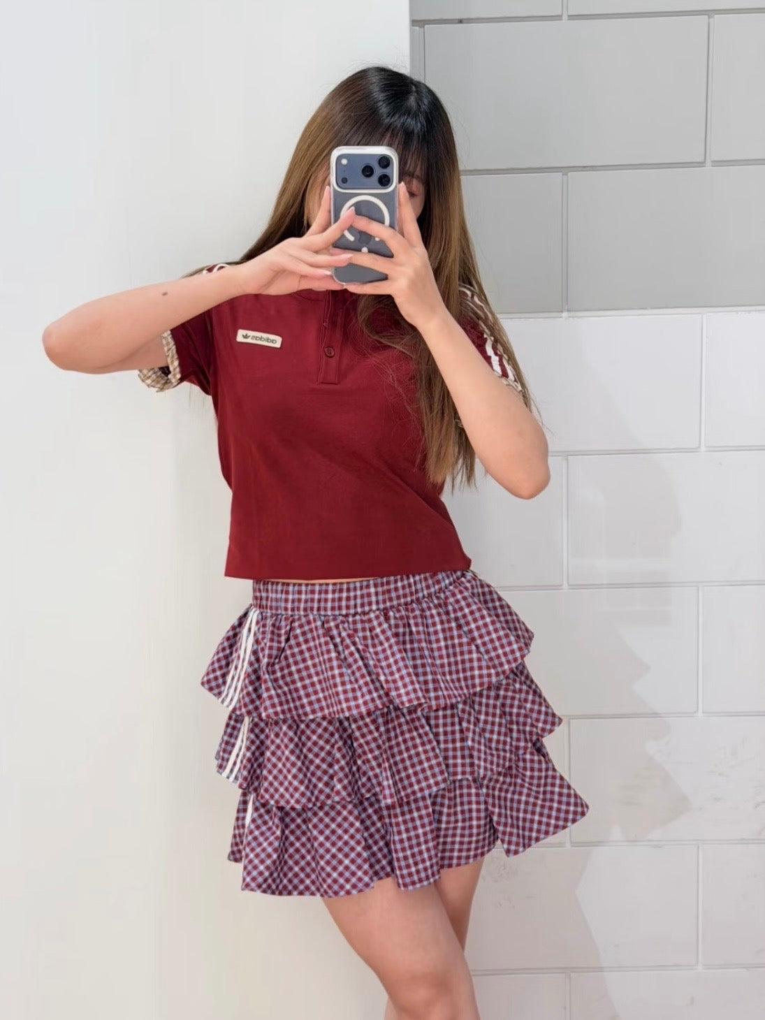 ADIDAS 格紋短裙 | 2 COLORS