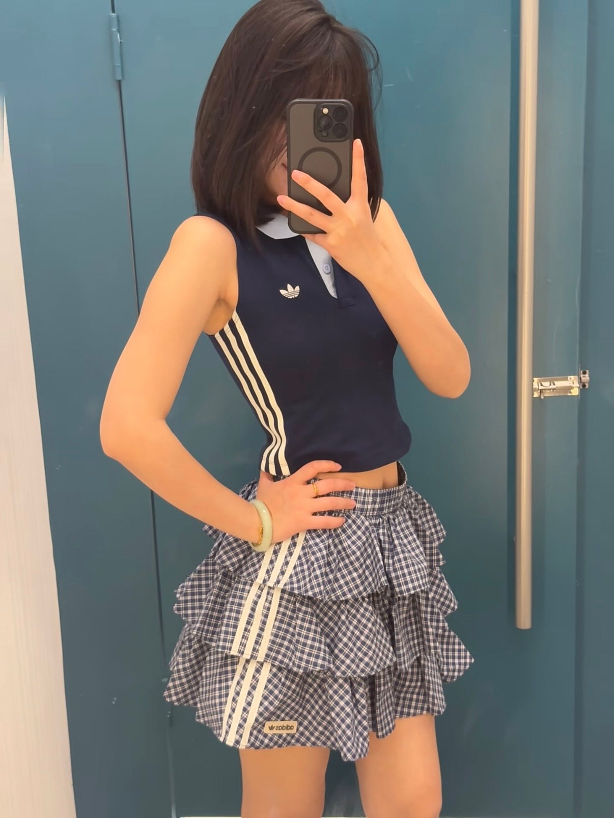 ADIDAS 格紋短裙 | 2 COLORS