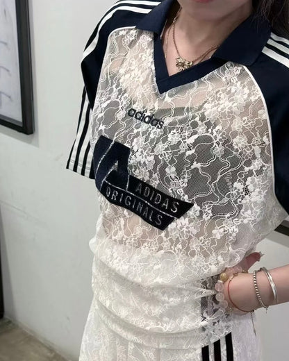 ADIDAS LACE SPORT TEE | 2 COLORS