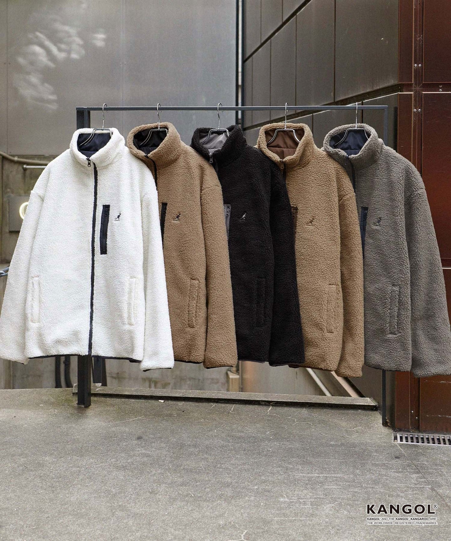 KANGOL OVERSIDE FLEECE JACKET ( 搖粒外套 ) | 5 COLORS