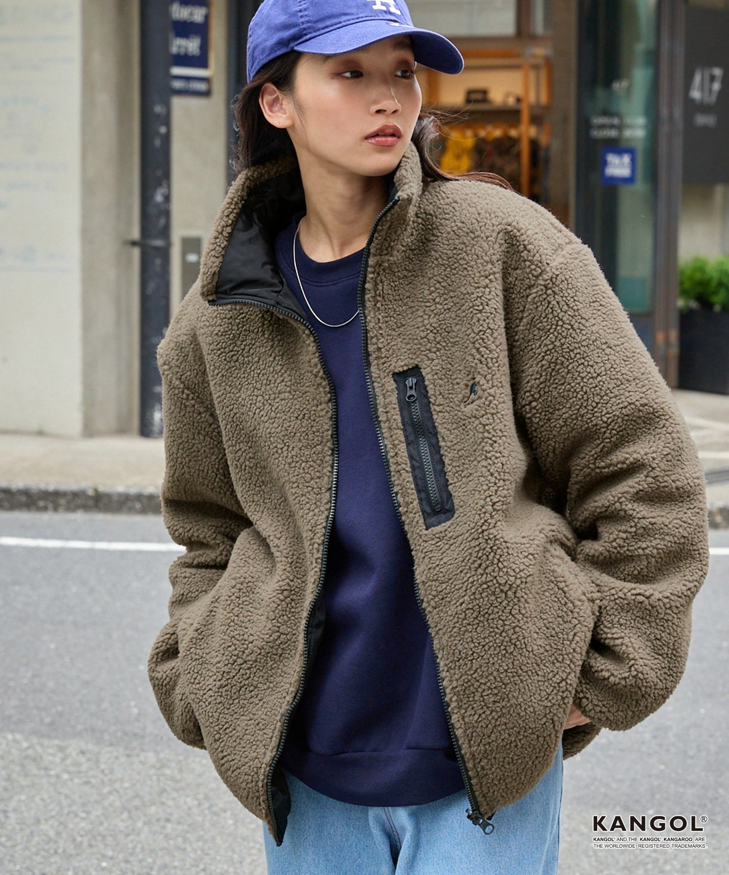 KANGOL OVERSIDE FLEECE JACKET ( 搖粒外套 ) | 5 COLORS