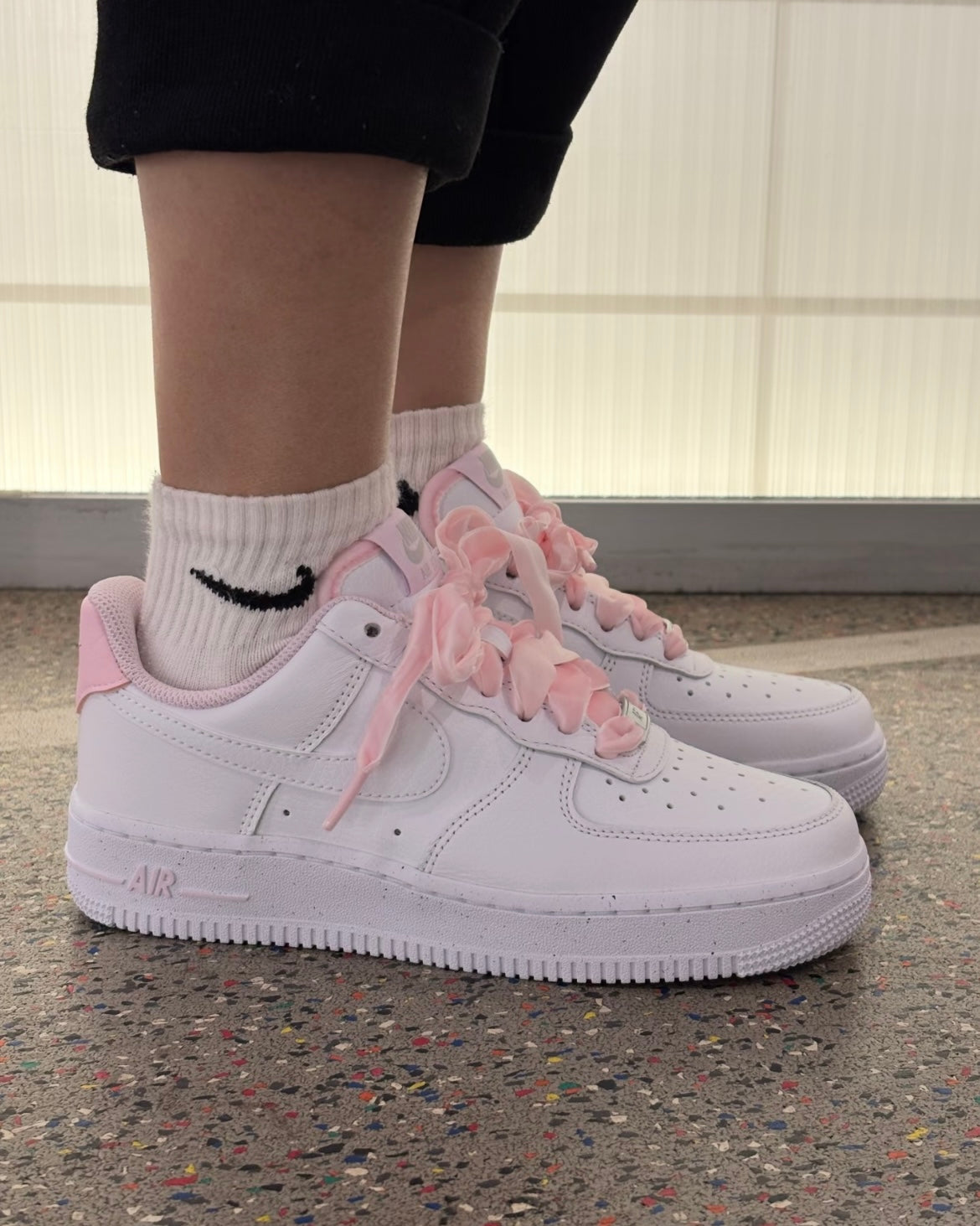 NIKE AIR FORCE 1 PINK LACE | PINK WHITE