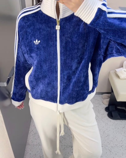 ADIDAS ORIGINALS 絲絨 JACKET | 2 COLORS
