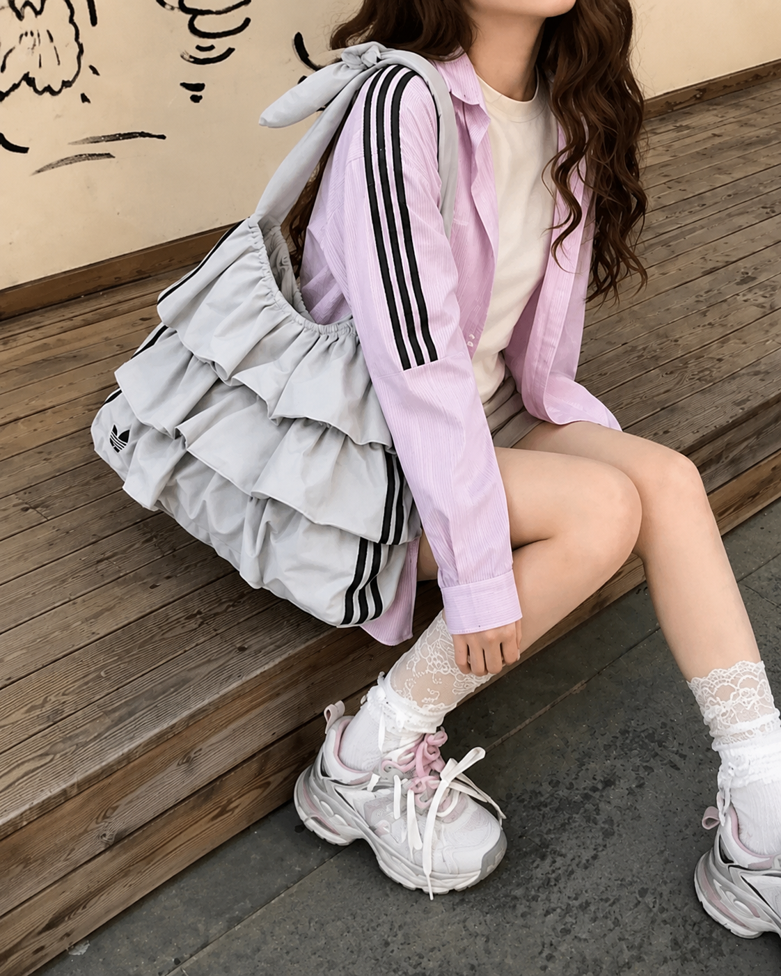 ADIDAS 百摺雲朵袋 | GREY