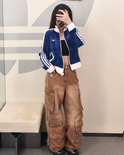 ADIDAS ORIGINALS 絲絨 JACKET | 2 COLORS