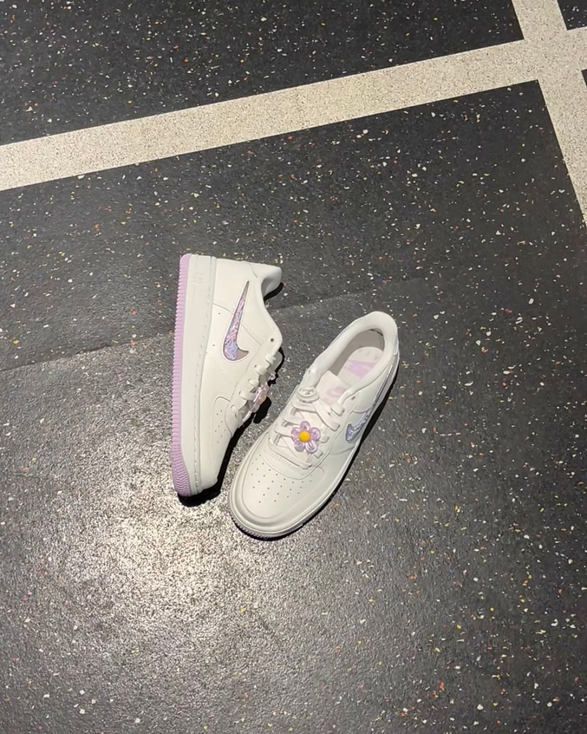 NIKE AIR FORCE 1 GS | MINI SWOOSH PURPLE